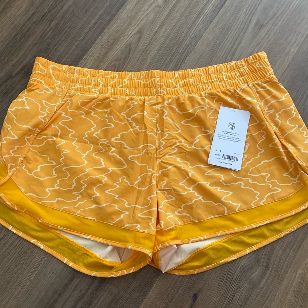NWT Athleta Yellow Shorts